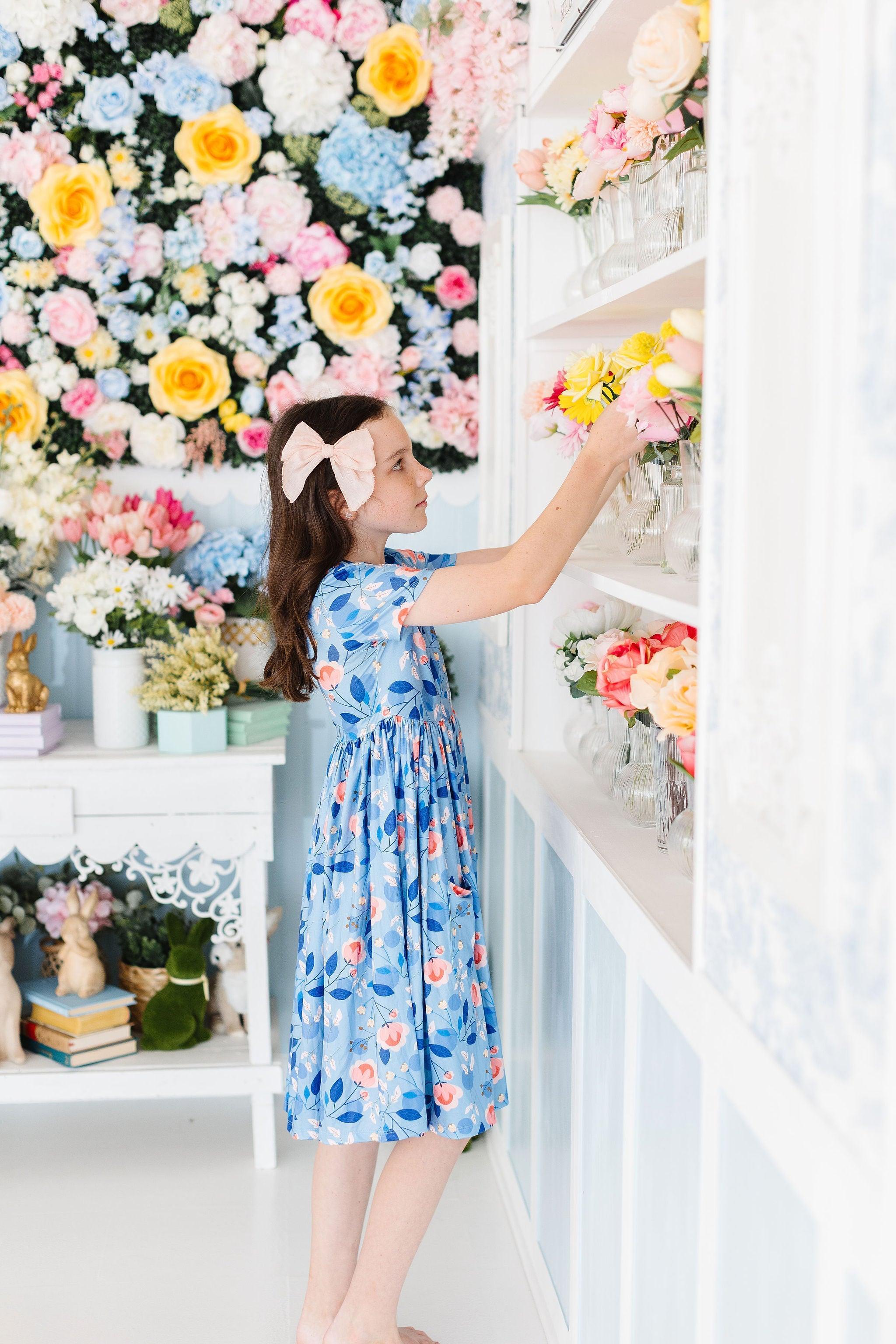 Country Blooms S/S Pocket Twirl Dress