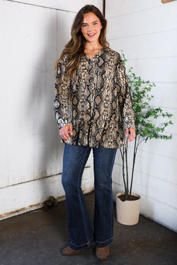 Follow Your Instincts Button Down Blouse