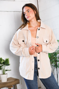 Everyday Adventures Taupe Shacket