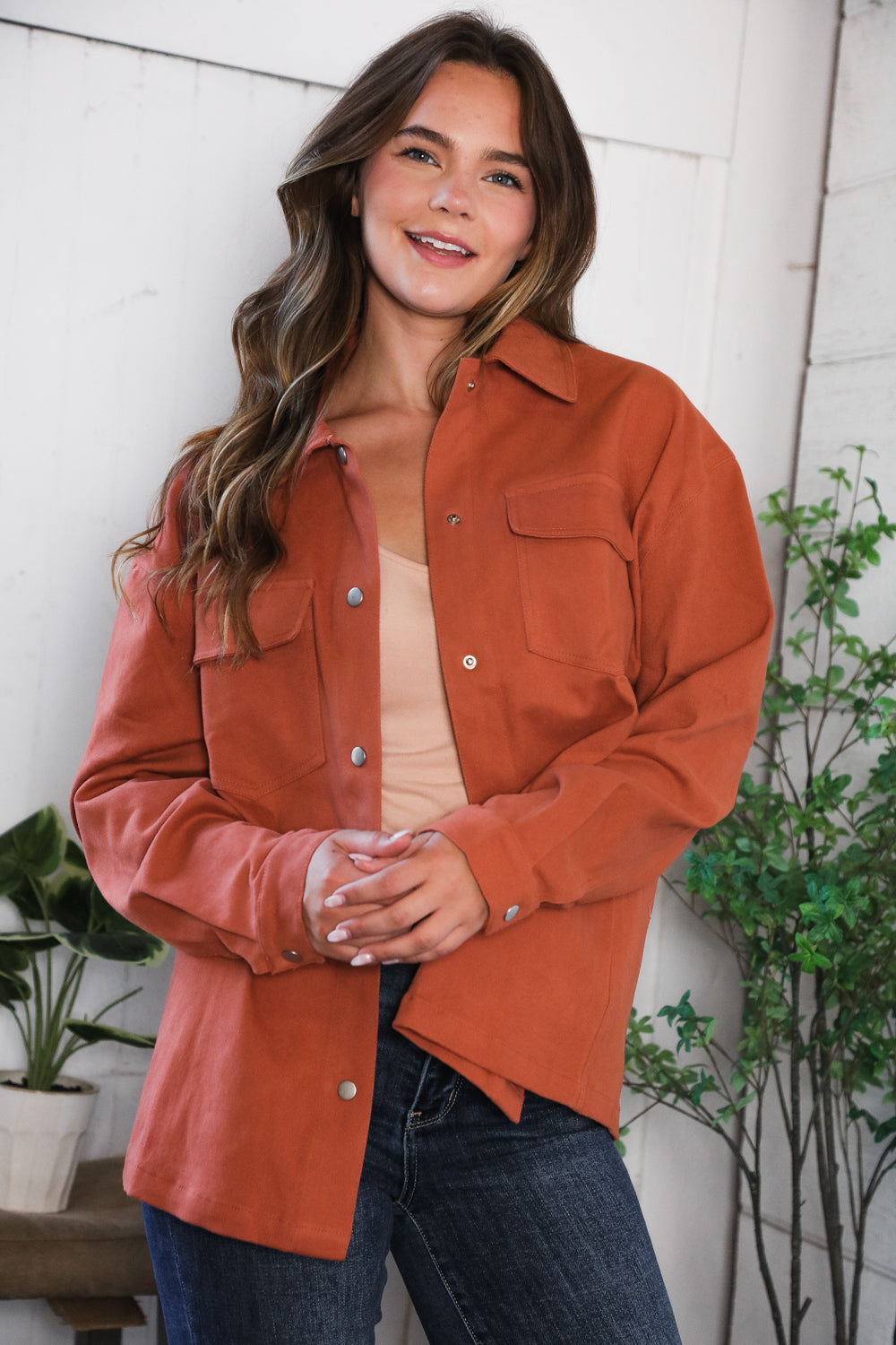 Peaceful Threads Burnt Orange Jacket