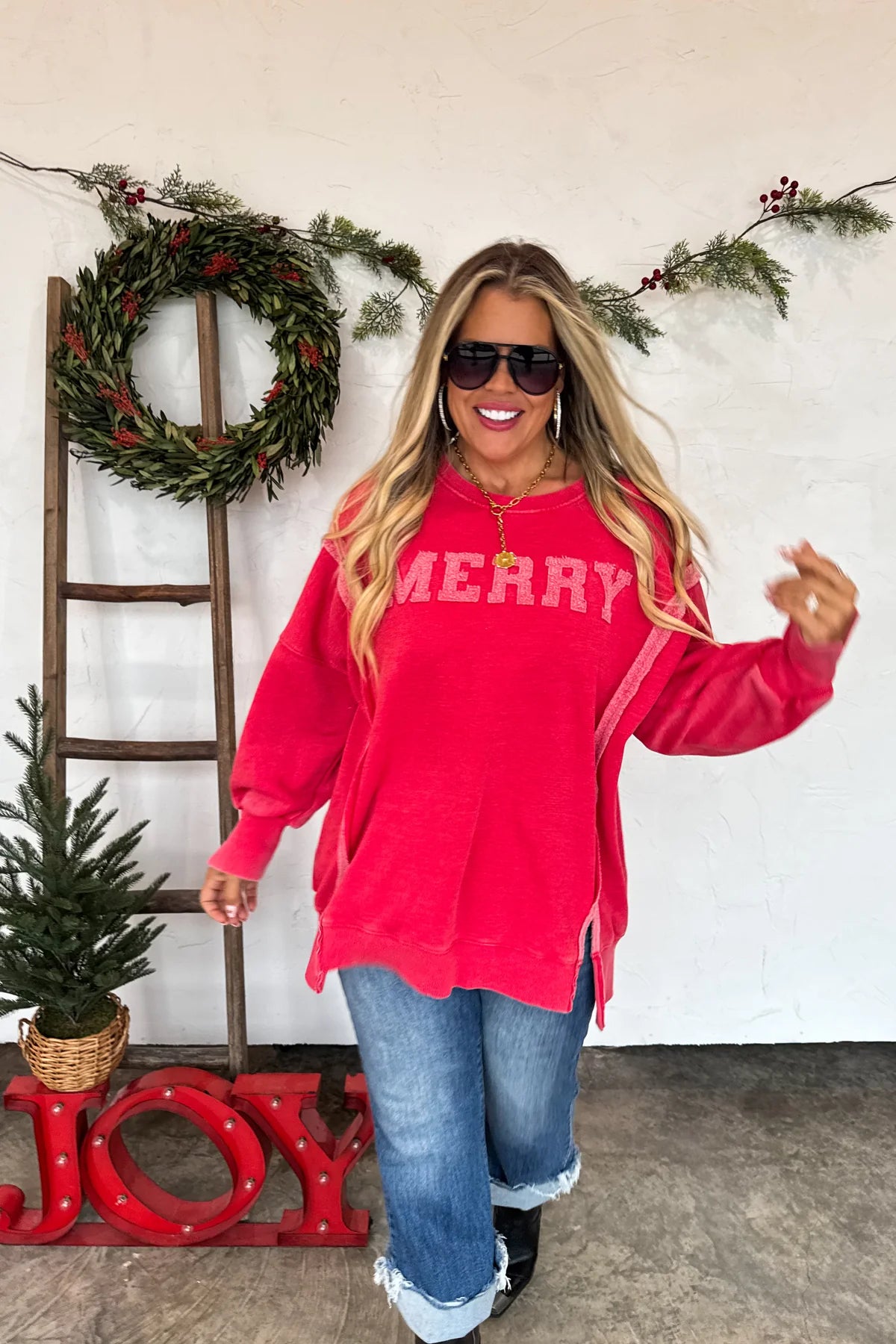 PREORDER- MERRY & HO HO HO CLASSIC CREW PULLOVER