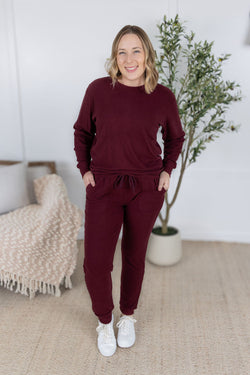 Corrine Joggers - Burgundy