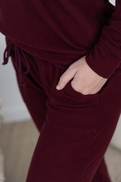 Corrine Joggers - Burgundy