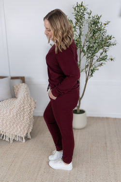Corrine Joggers - Burgundy