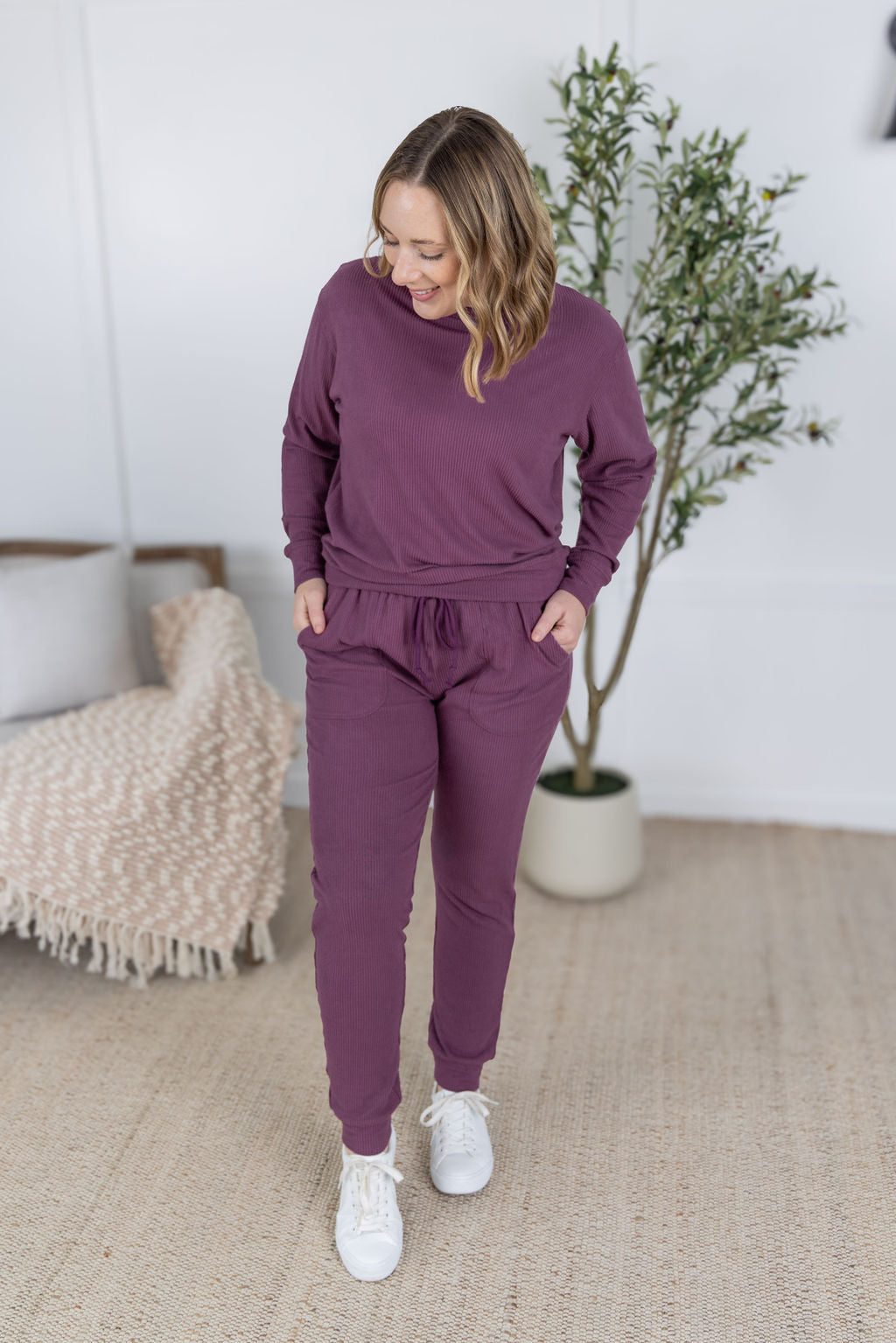 Corrine Joggers - Plum