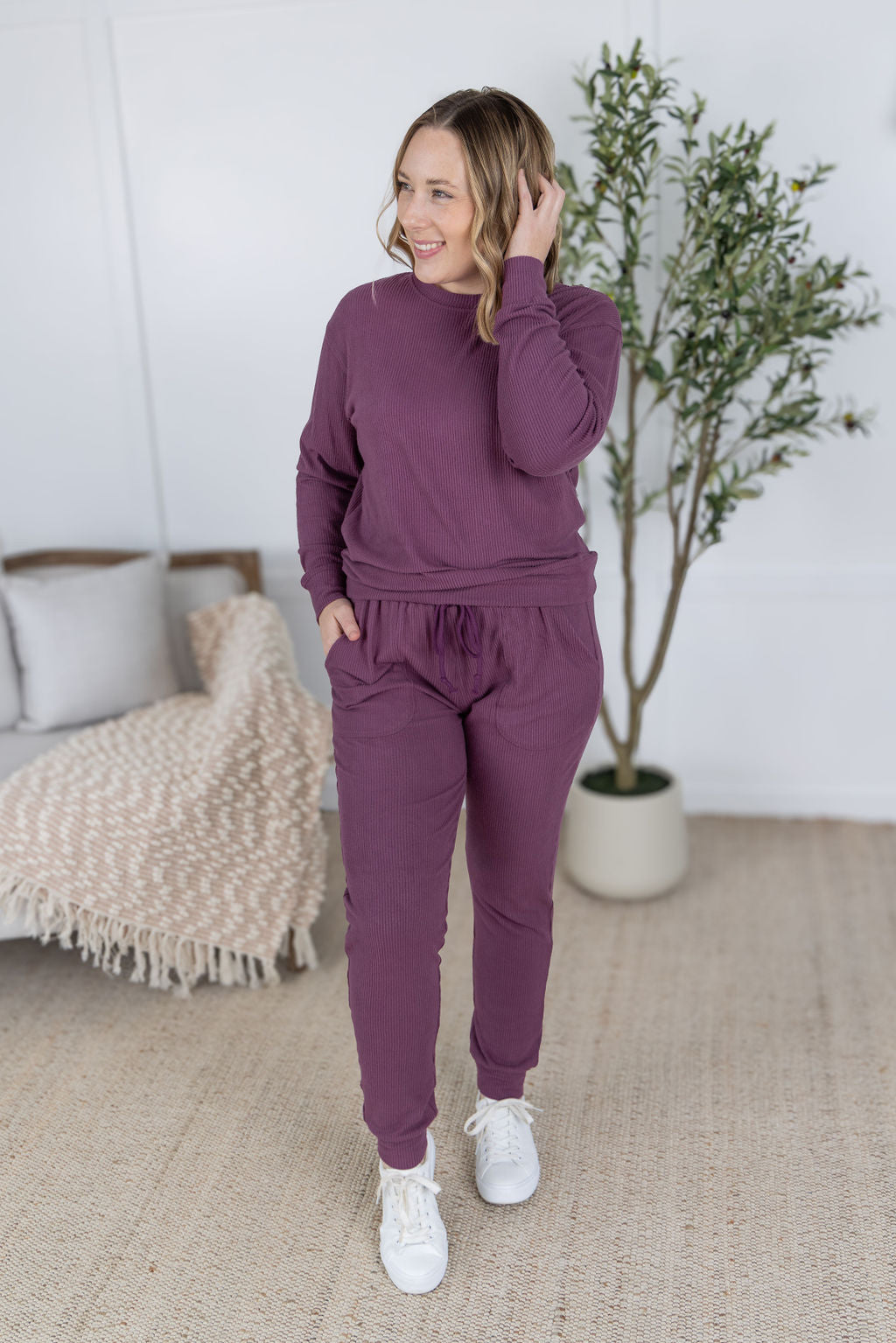 Corrine Joggers - Plum