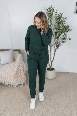 Corrine Joggers - Hunter Green