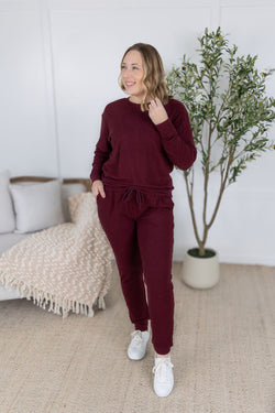 Corrine Joggers - Burgundy