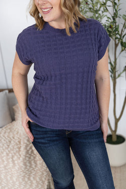 Kelly Knitted Top - Slate Purple