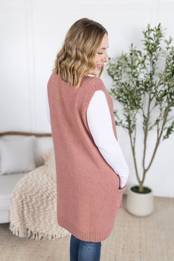 Tunic Sweater Vest - Rose
