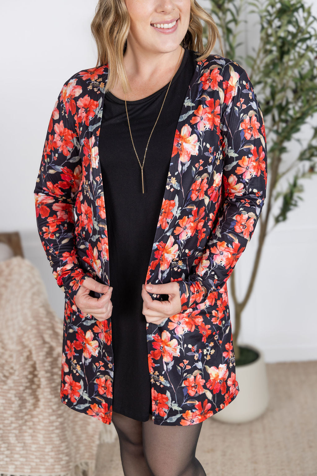 Savannah Bamboo Swing Dress - Black
