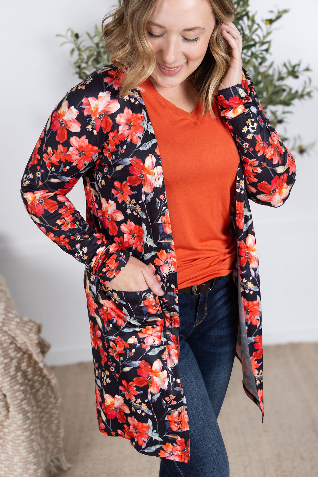 Classic Cardigan - Sunset Floral