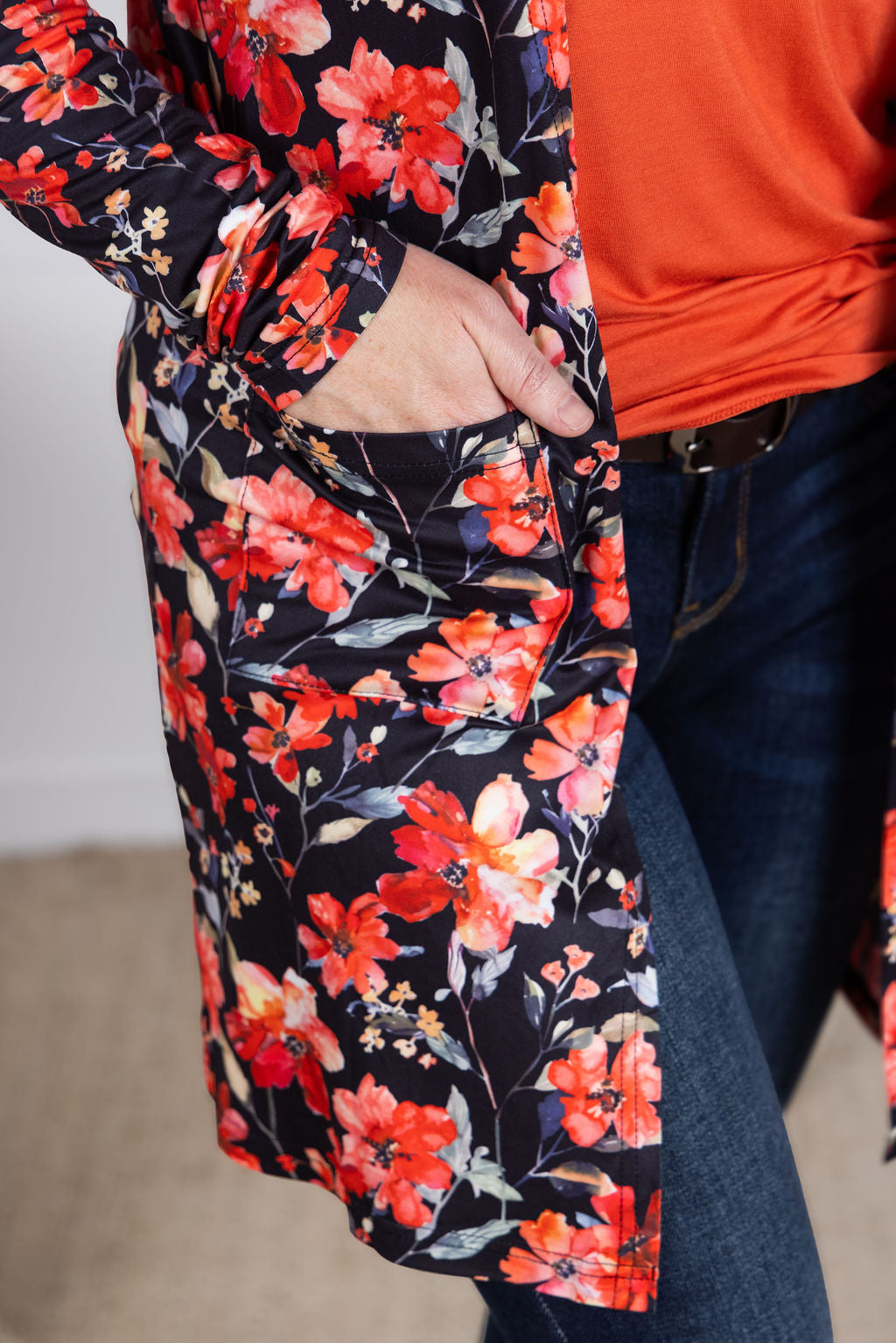 Classic Cardigan - Sunset Floral