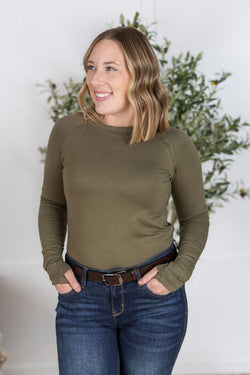Blair Long Sleeve Top - Olive