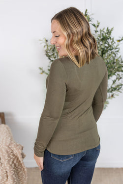 Alyssa Long Sleeve Top - Olive