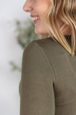 Alyssa Long Sleeve Top - Olive