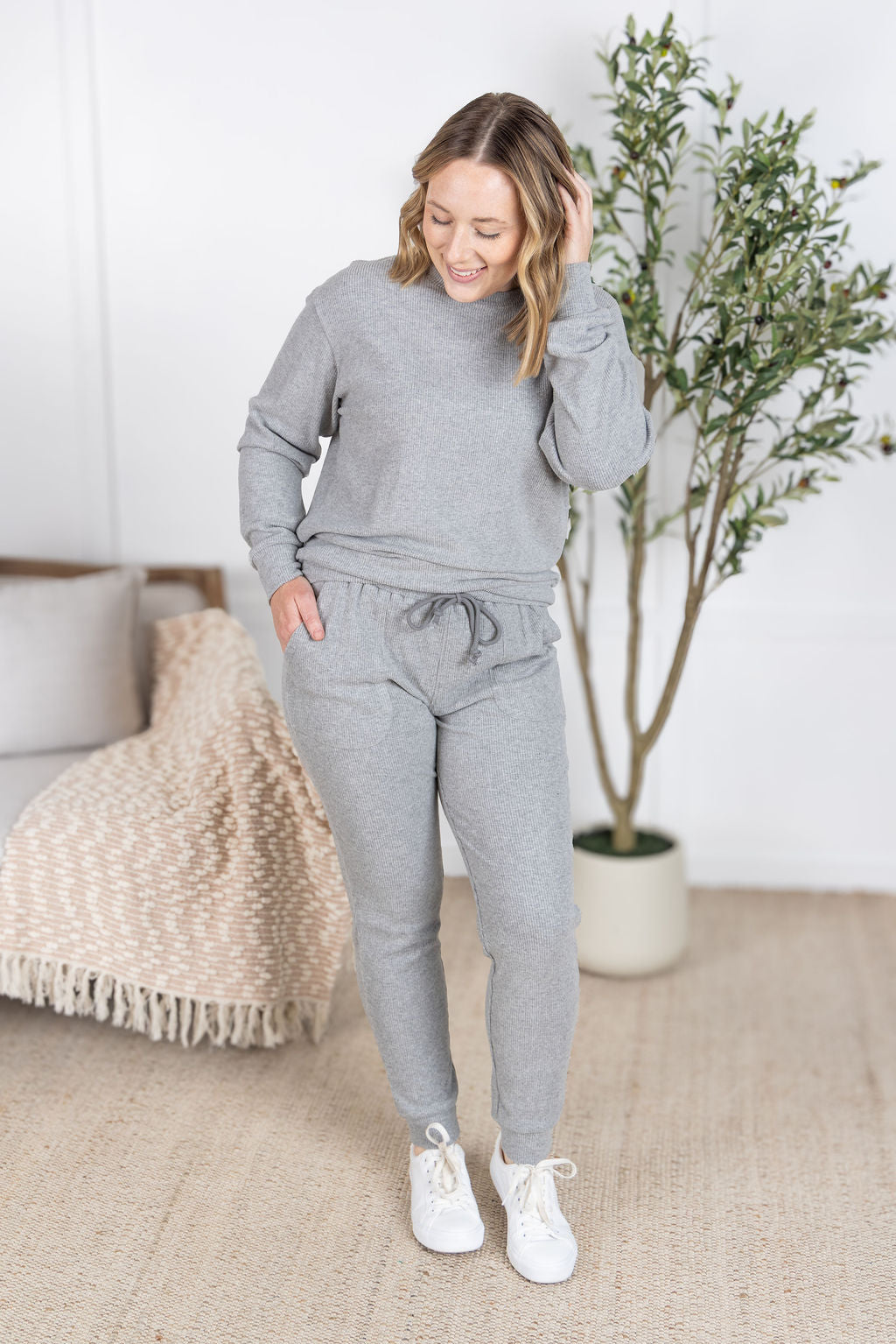 Corrine Joggers - Light Grey