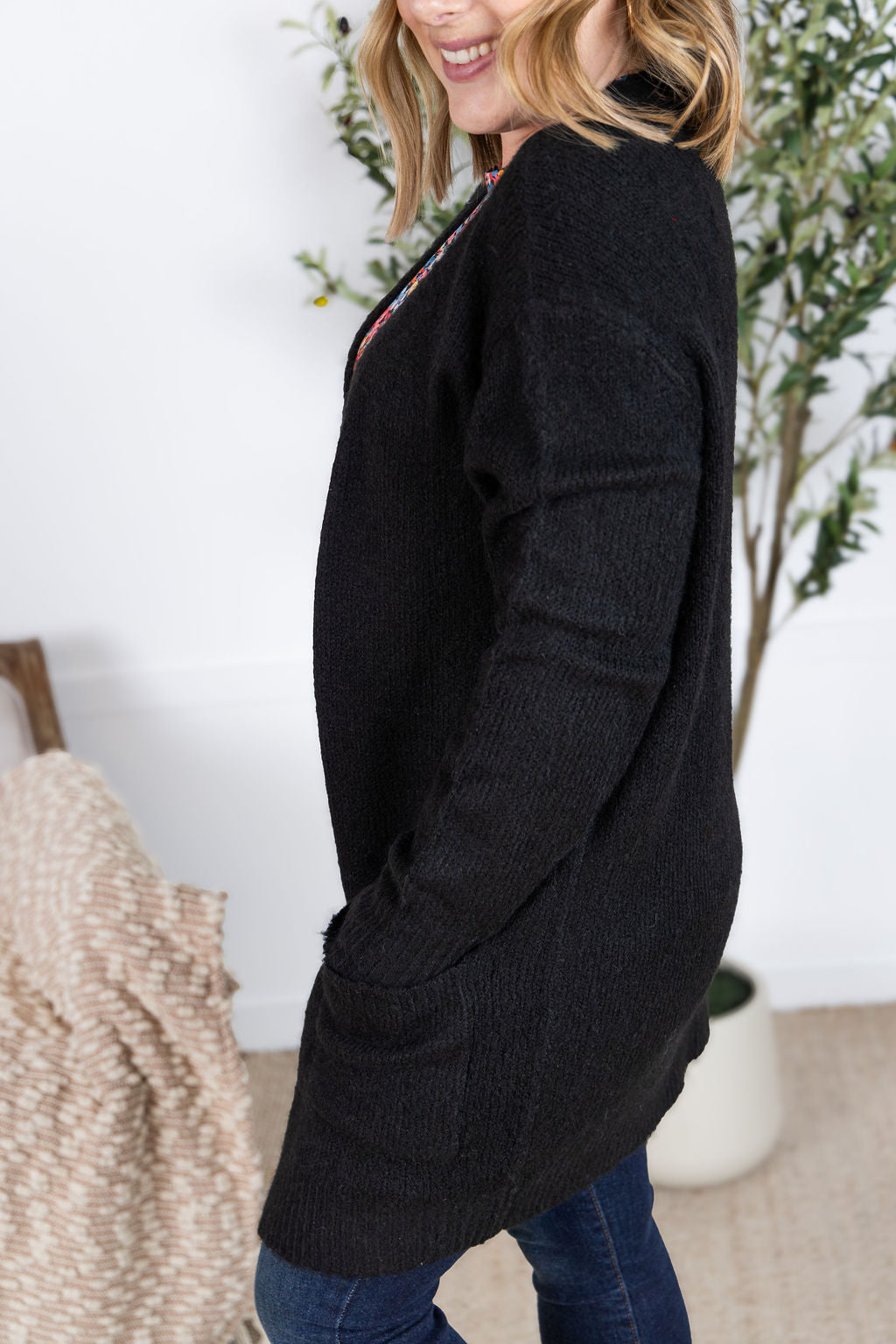 Madison Cozy Cardigan - Black