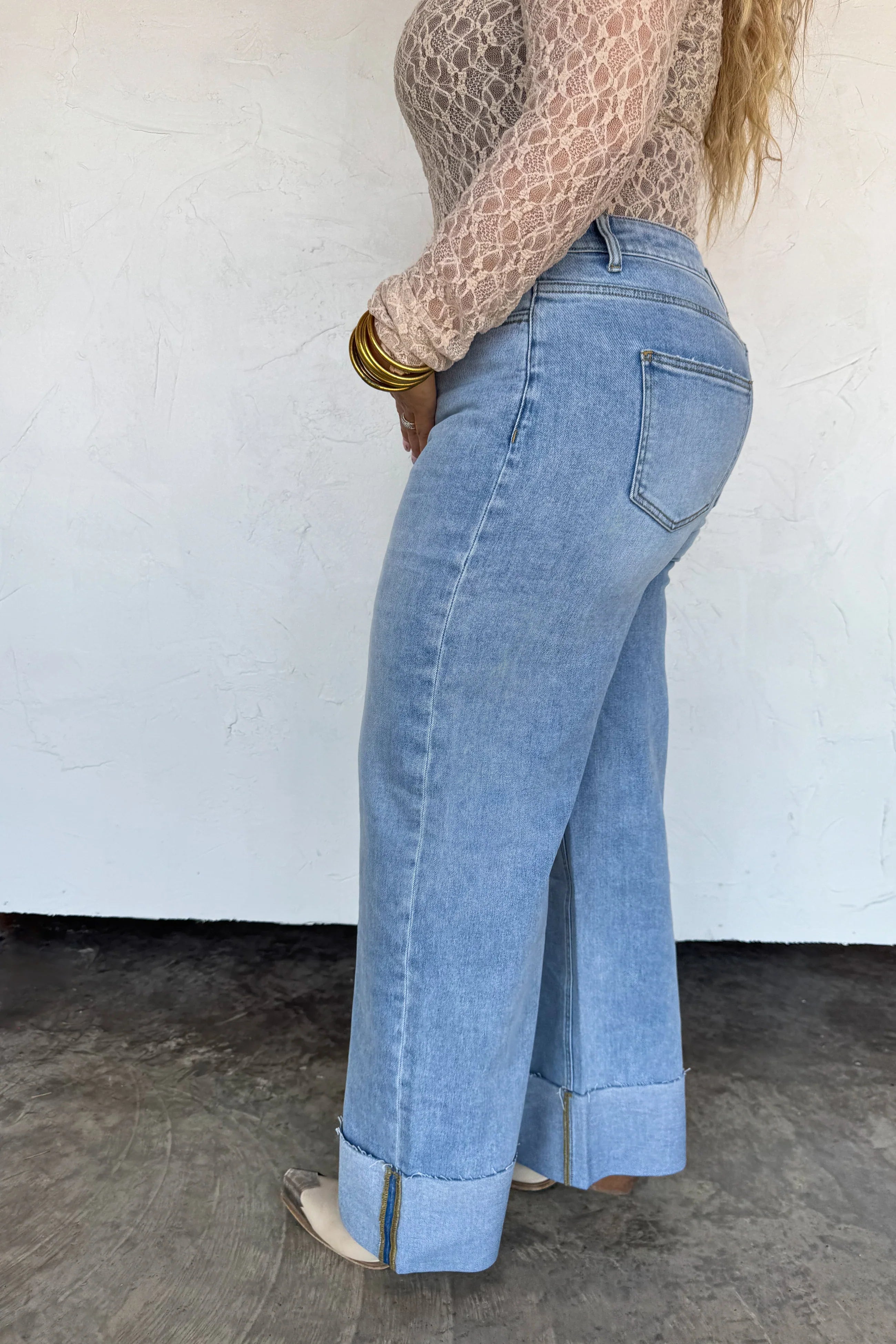 PREORDER: The Leni Wide Cuff Jean