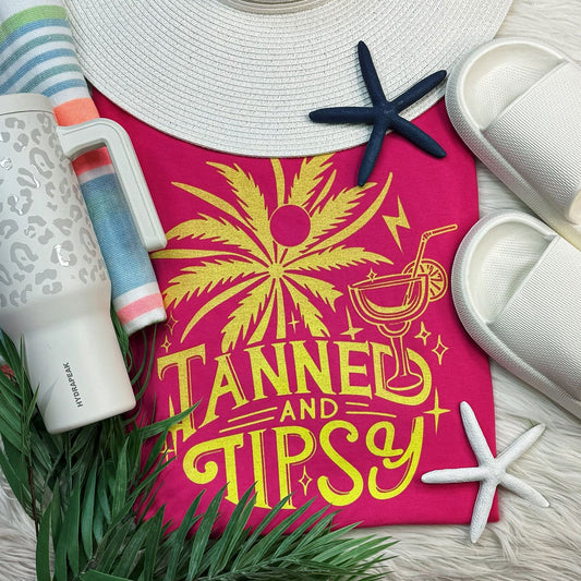 Tanned and Tipsy   GRAPHIC TEE
