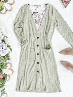 Colbie Ribbed Cardigan - Pistachio