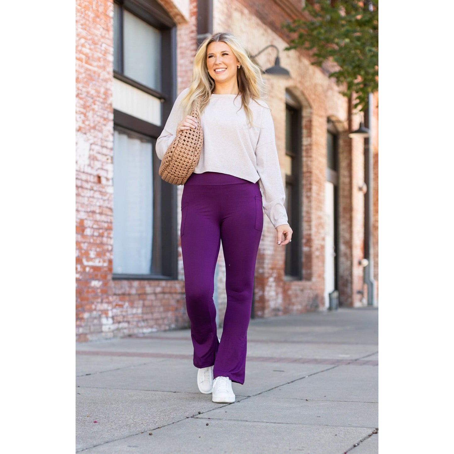 The Reese  Purple Flare Leggings