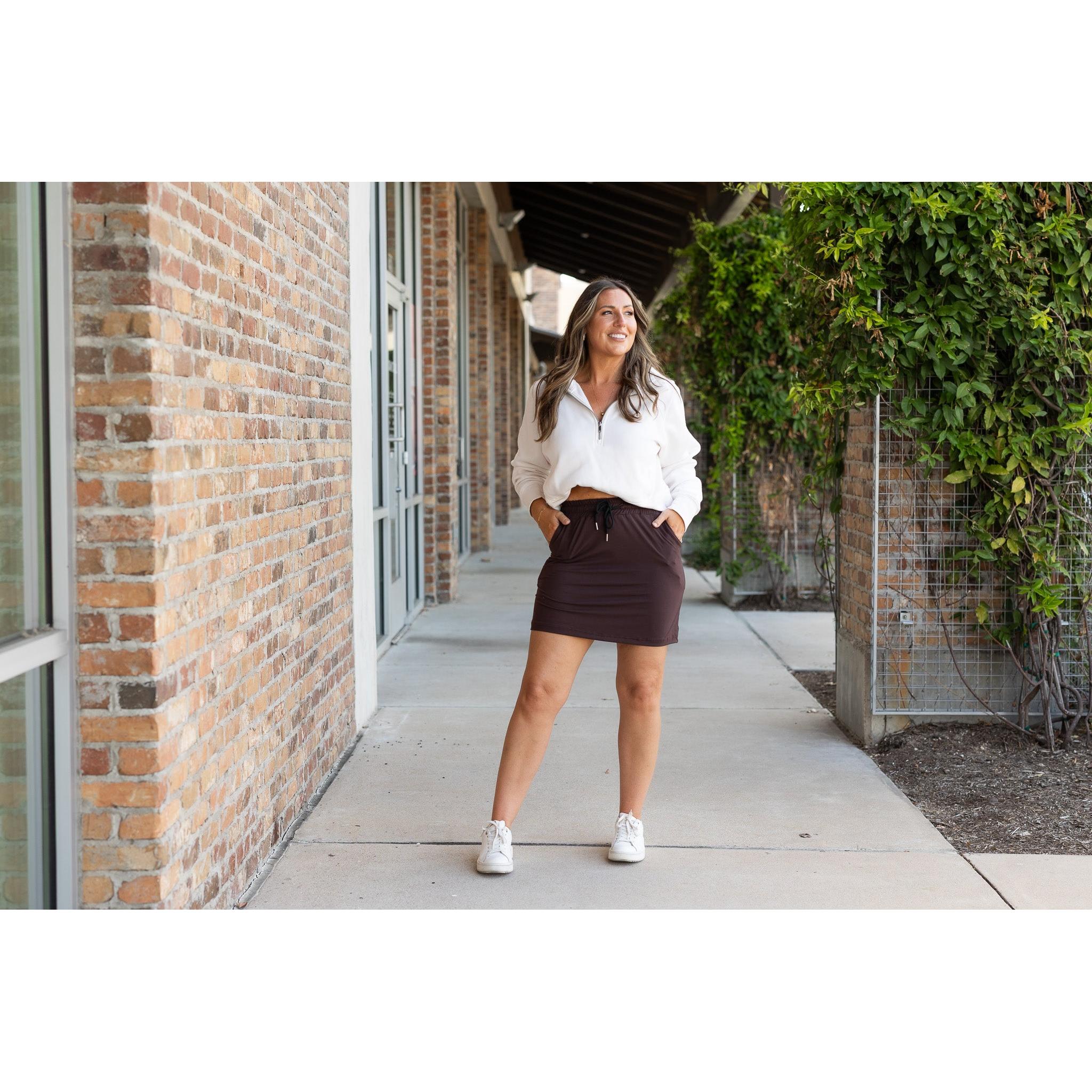 Ready to Ship | The Bridget BROWN Jogger Skirt
