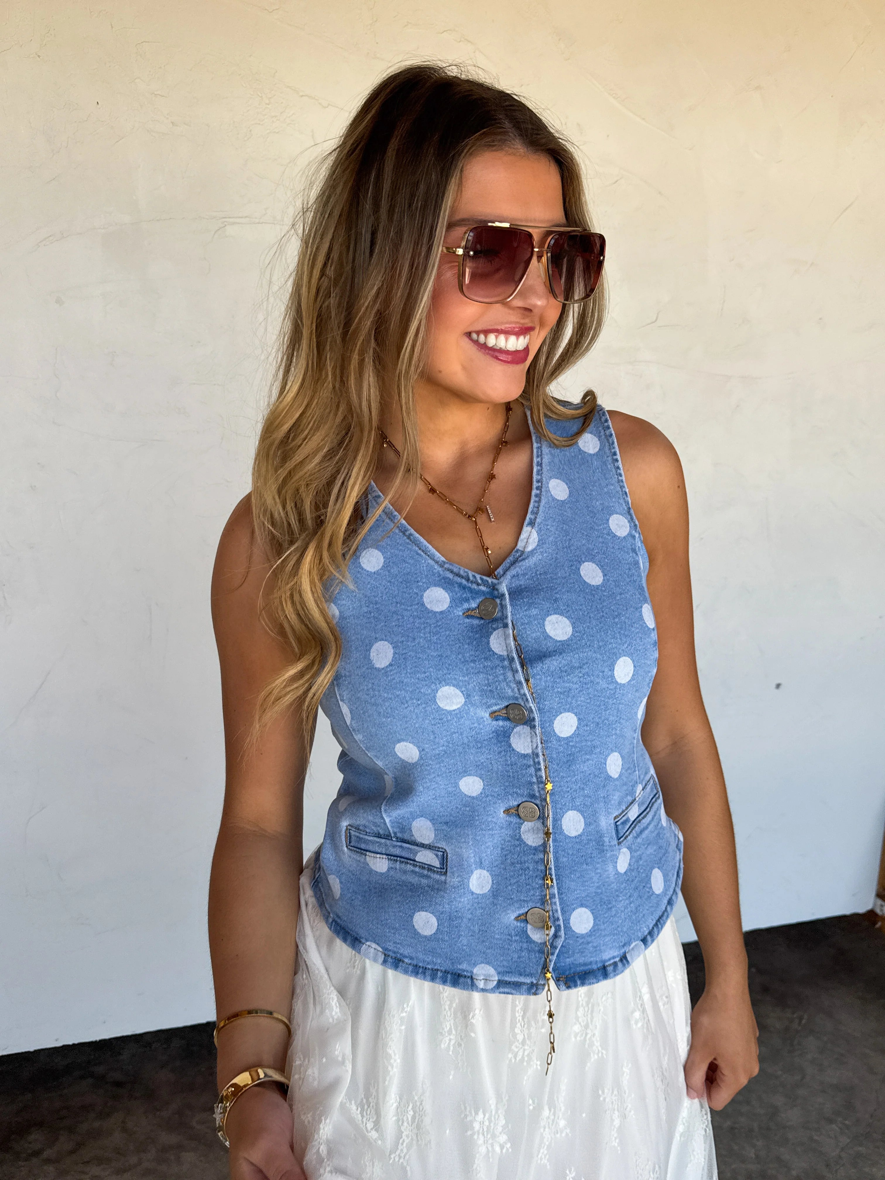 PREORDER- SPRINKLE ME DENIM VEST
