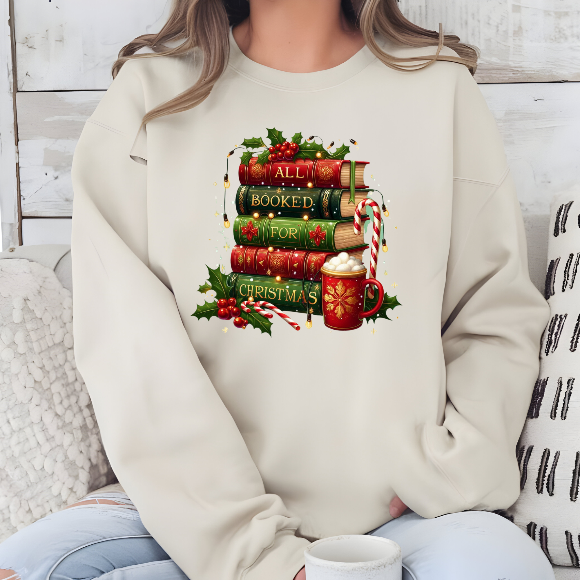 All Booked for Christmas Sweatshirt
