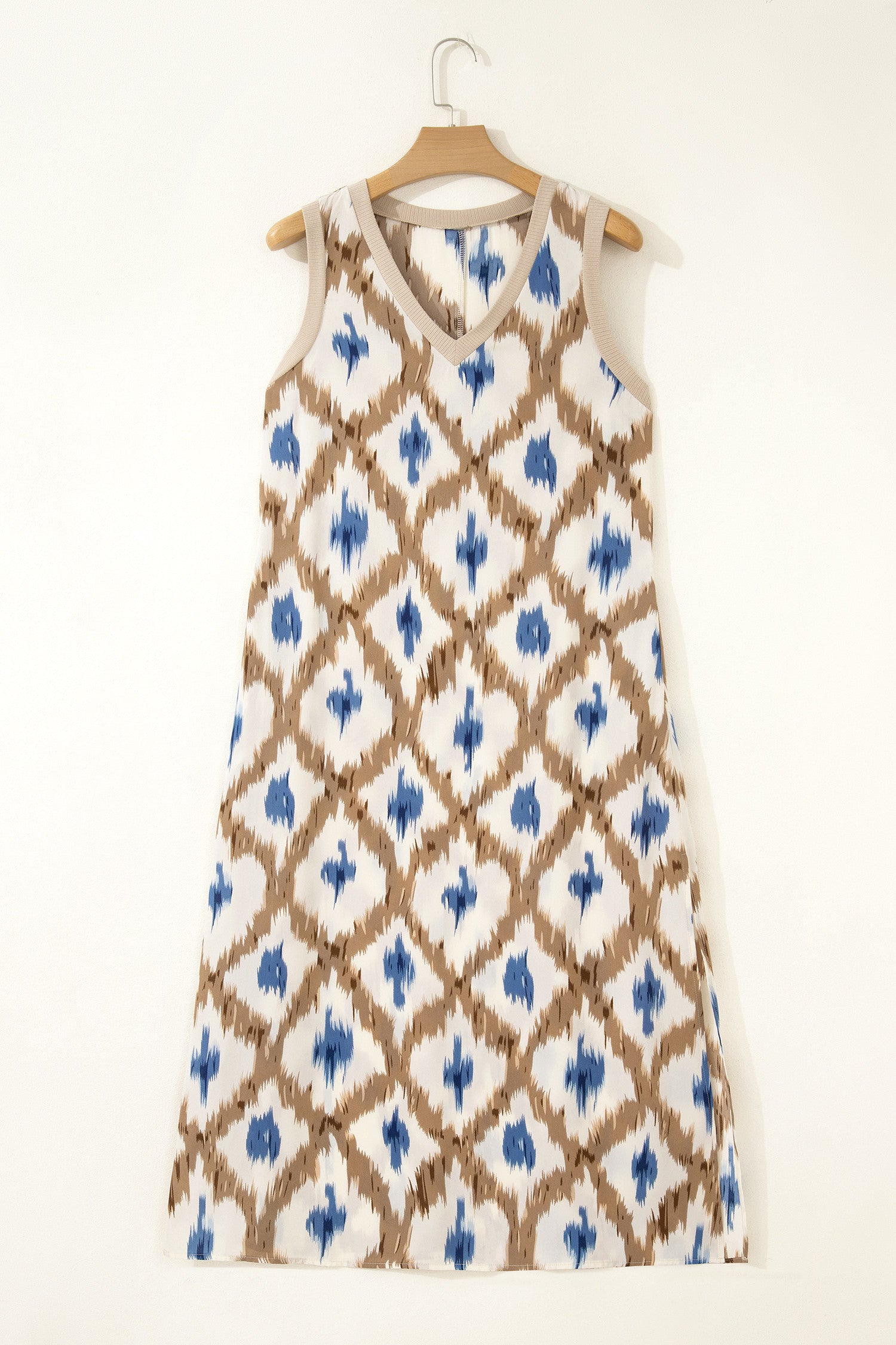 Khaki Boho Abstract Dress WTW