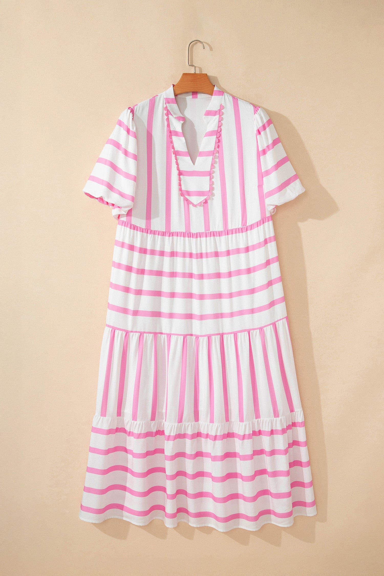 Pink Stripe Plus Maxi Dress WTW