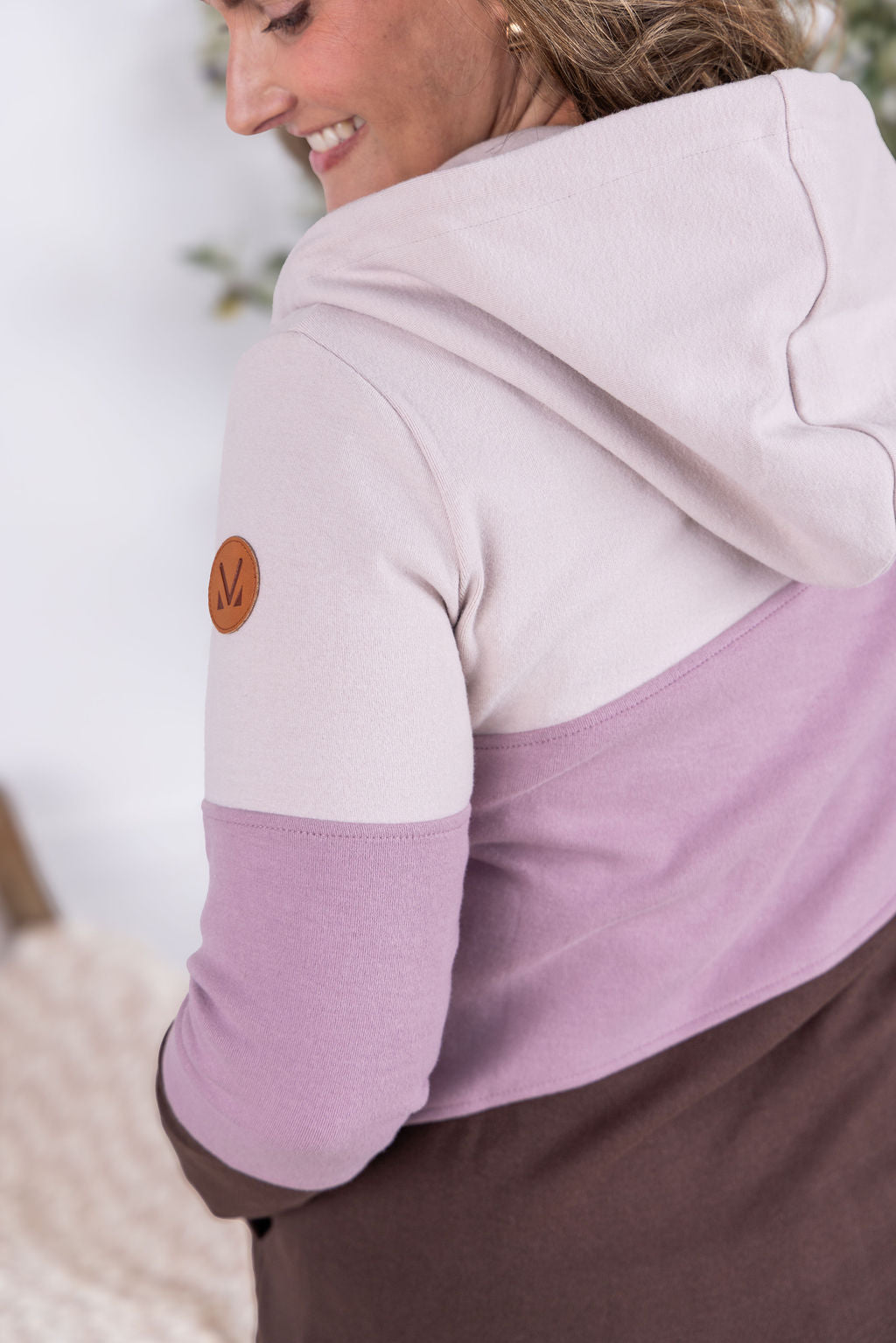 Colorblock Fullzip - Neutral, Purple, and Brown