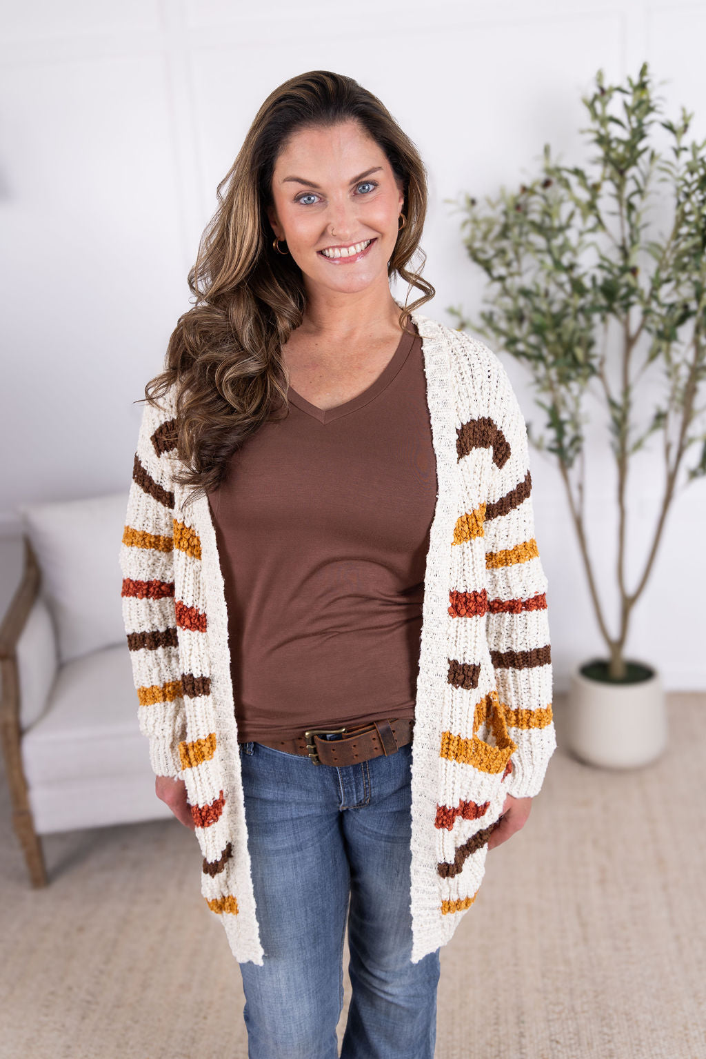 Stripe Cardigan - Fall Stripes