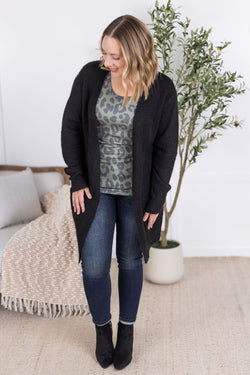 Madison Cozy Cardigan - Black