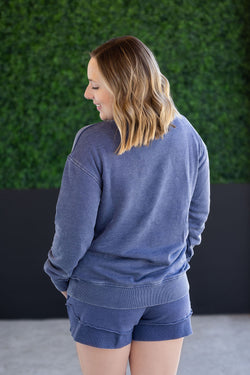 Vintage Wash Pocket Pullover - Nautical Navy