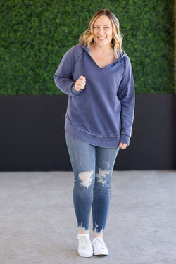 Vintage Wash Beach Hoodie - Nautical Navy