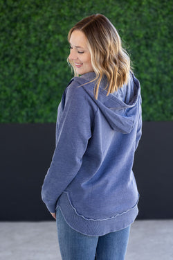 Vintage Wash Beach Hoodie - Nautical Navy