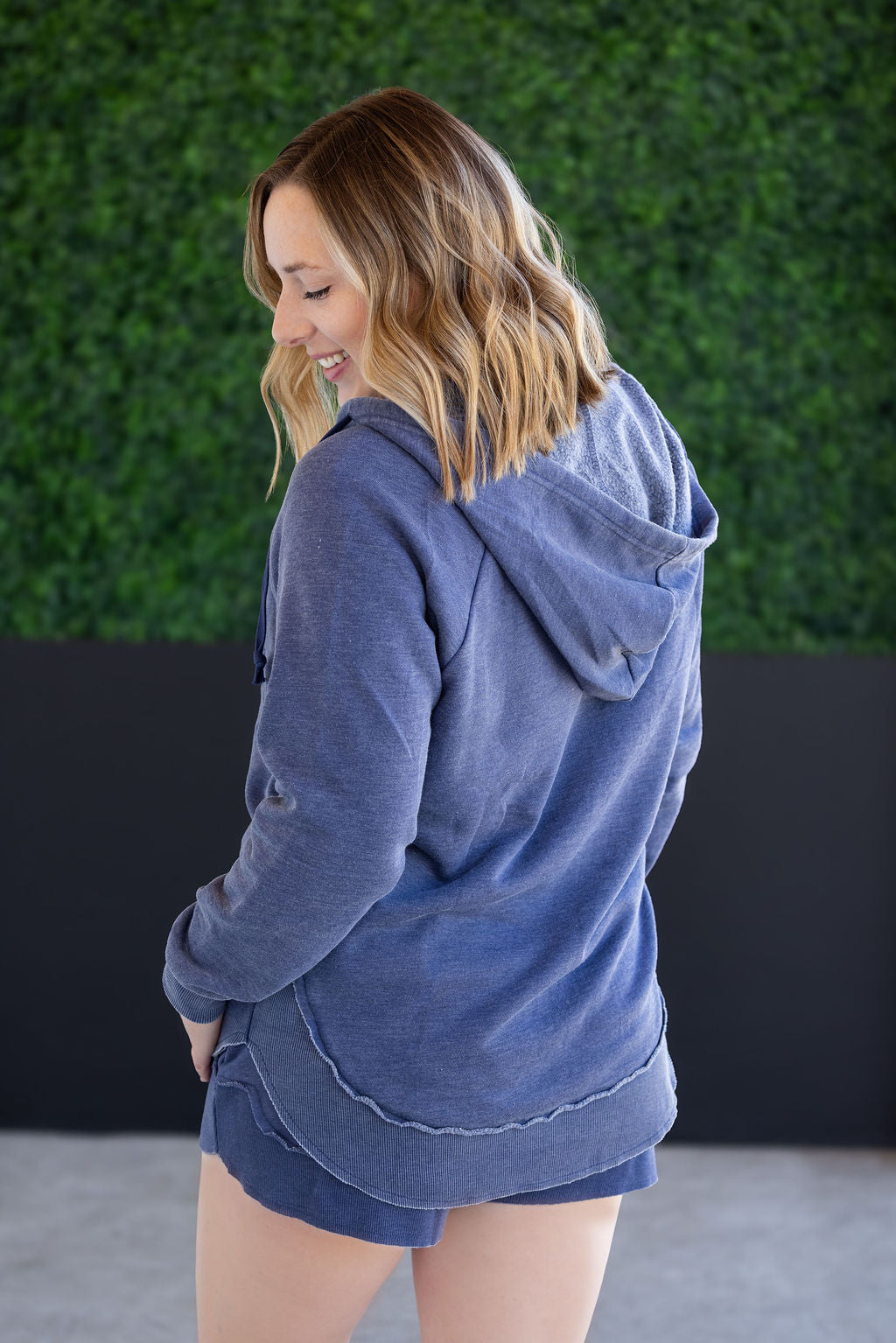 Vintage Wash Beach Hoodie - Nautical Navy