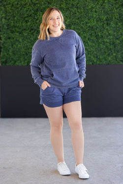 Vintage Wash Pocket Pullover - Nautical Navy