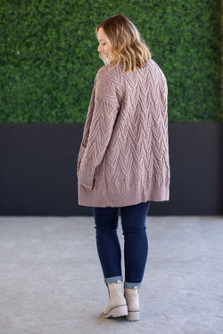 Brooks Button Sweater Cardigan - Light Mocha