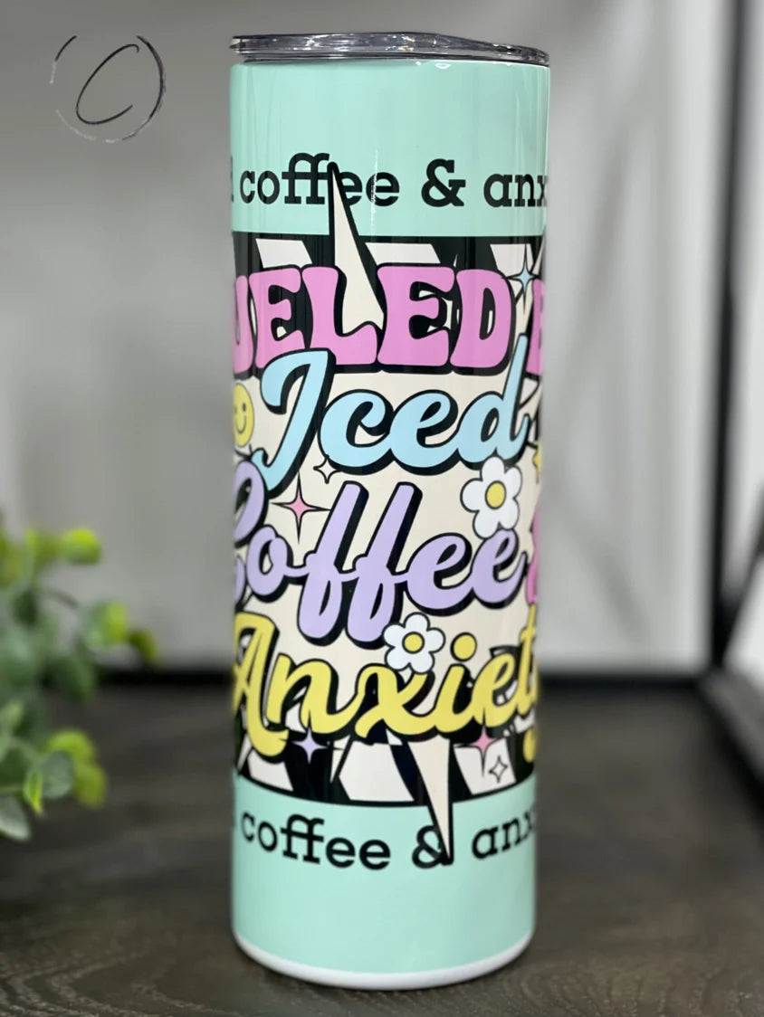 PREORDER: Iced Coffee & Anxiety Skinny Tumbler