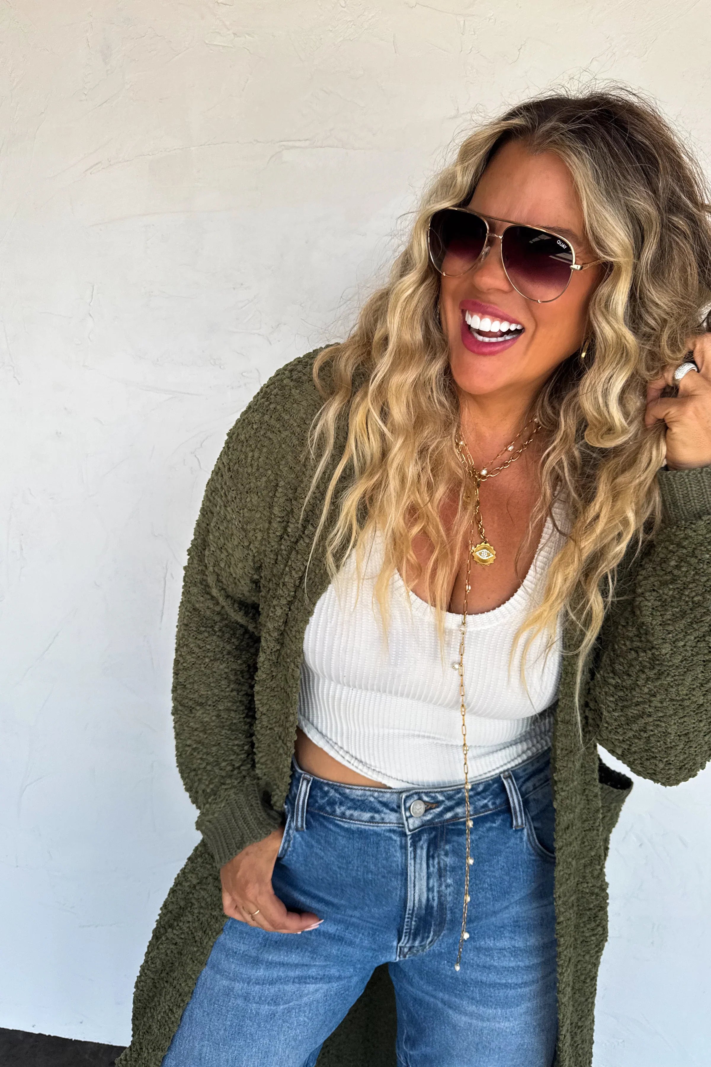 RTS: Poppy Knit Popcorn Cardigan