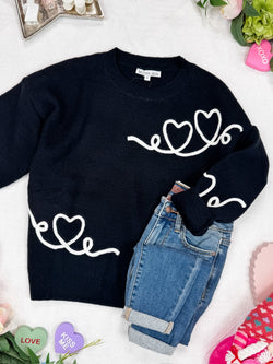 Black Hearts Sweater