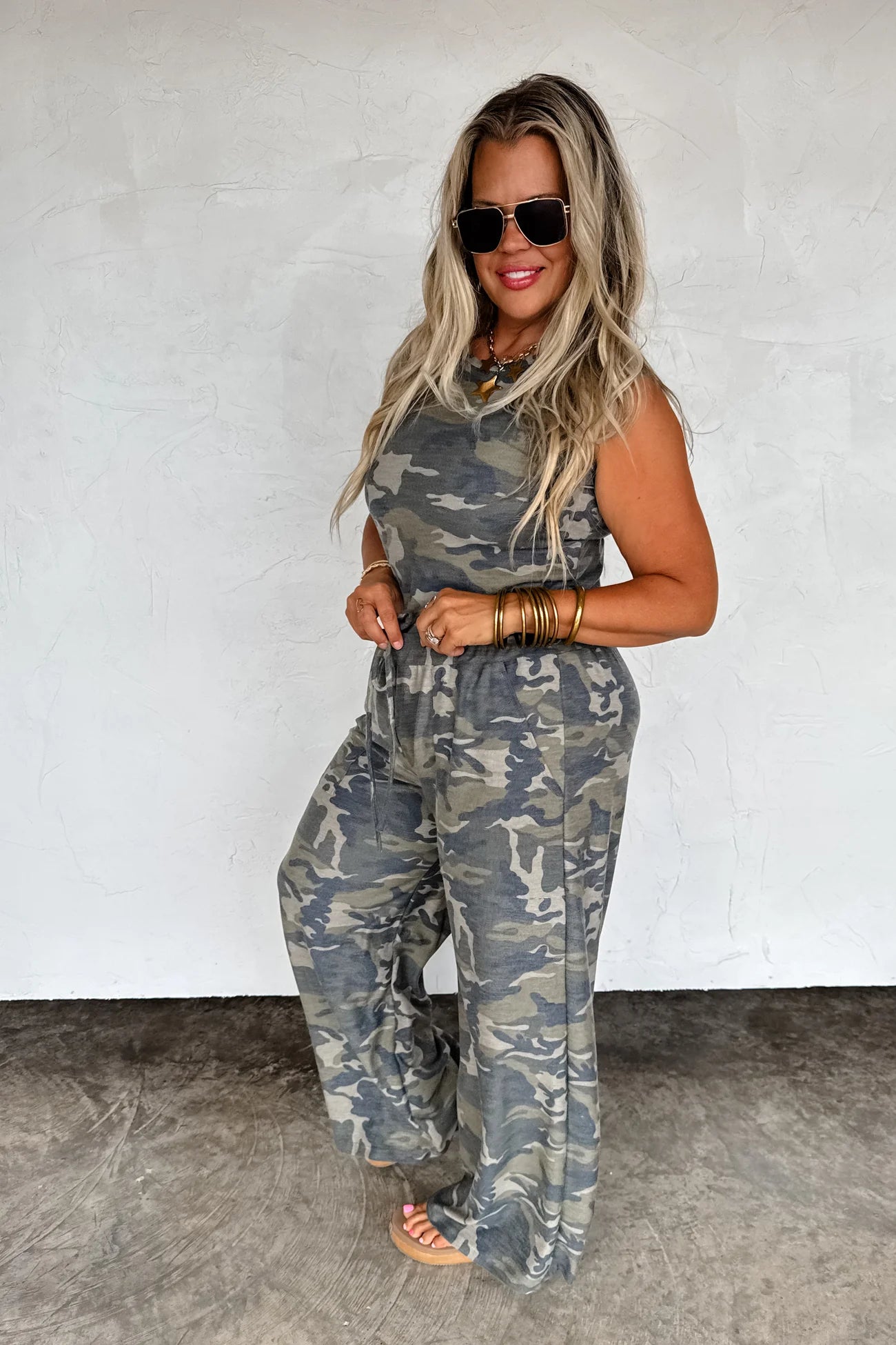 PREORDER- HADDIE CAMO WIDE LEG PANTS