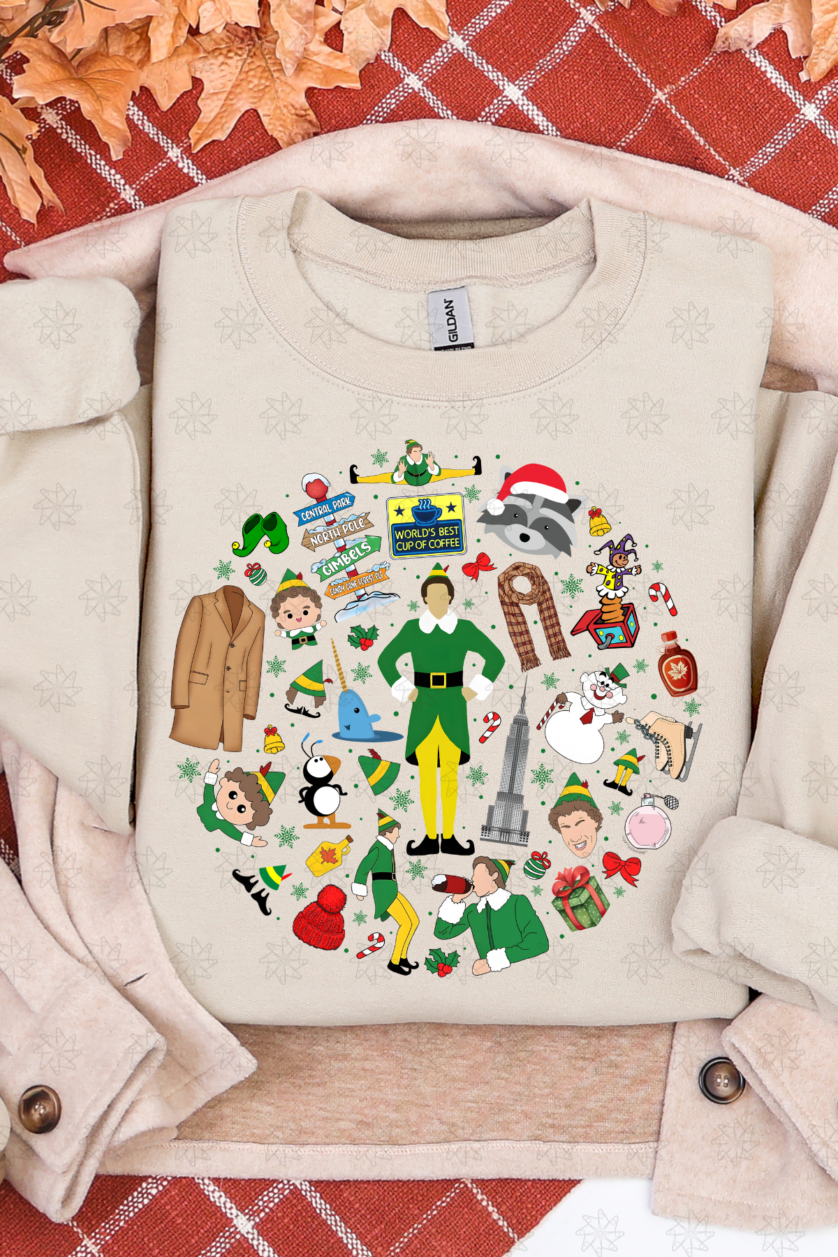 Christmas Collage Crewneck Sweatshirt