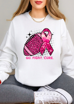 Go Fight Cure Faux Flitter Tee / Sweatshirt