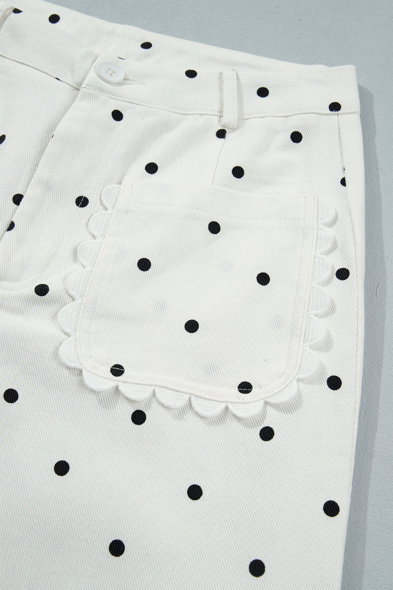 Polka-Dot Scalloped Jeans WTW
