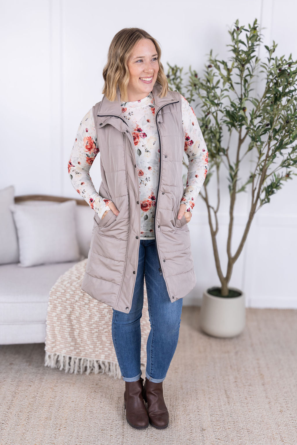 Blair Long Sleeve Top - Pink Bloom