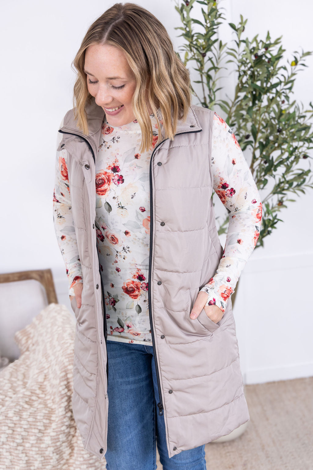 Blair Long Sleeve Top - Pink Bloom