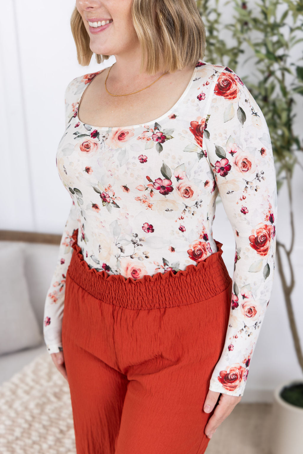 Presley Palazzo Pants - Brick